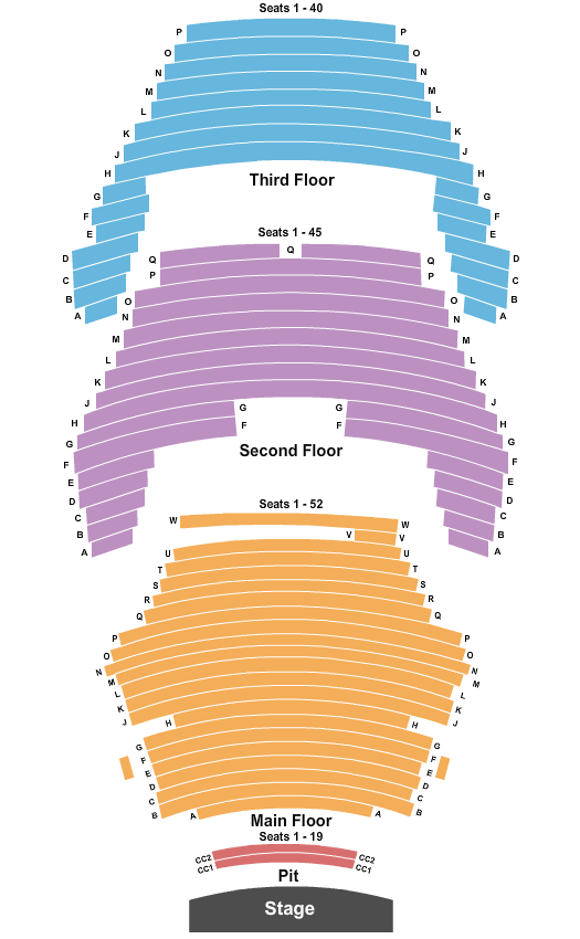 Monfort Concert Hall At Union Colony Civic Center Celtic Thunder Seating Chart